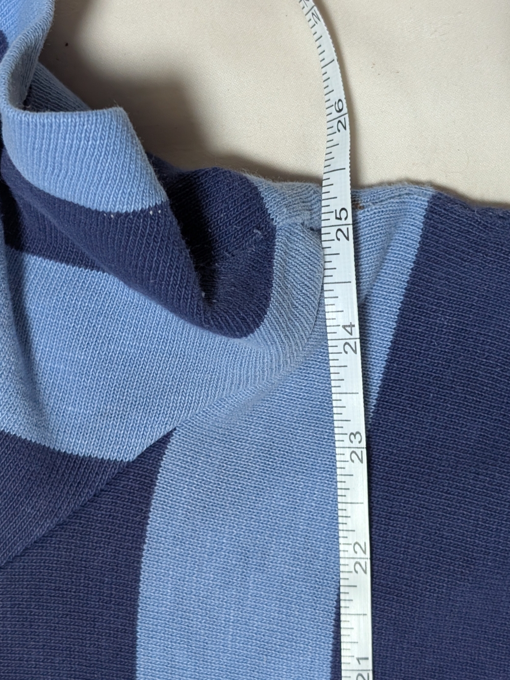 Ralph Lauren Kayak Rafting Guide Blue & Navy Striped Rugby Polo - Picture 6 of 7